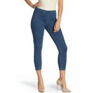 Hue Women's Original Medium Wash Denim Capri Leggings XL NWT